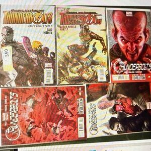 Marvel Thunderbolts Comic Collection - Red and Black Covers